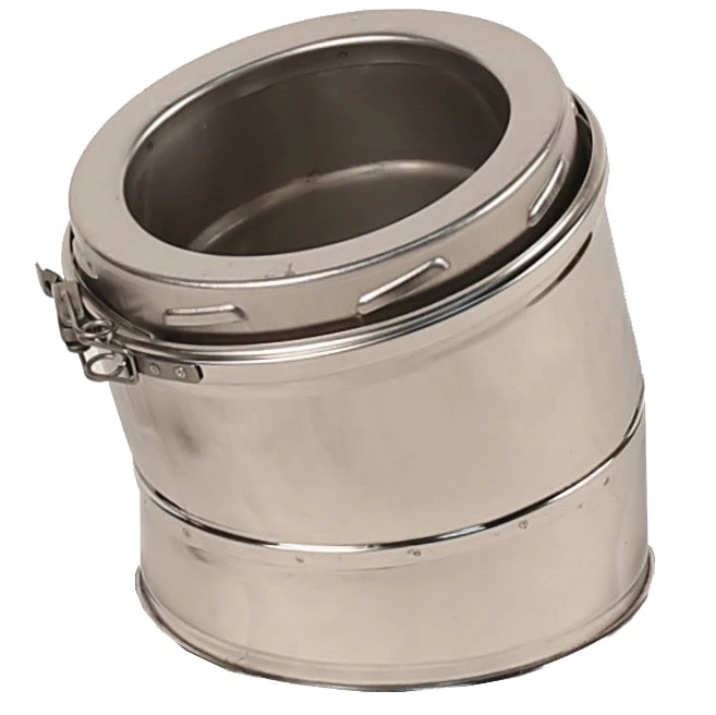 5 Inch (125mm)Twin Wall 15 Degree Bend Inc Locking Band(Vtec 5 Inch Twin Wall 15 Degree Bend) 1 5 Inch (125mm)Twin Wall 15 Degree Bend Inc Locking Band(Vtec 5 Inch Twin Wall 15 Degree Bend)