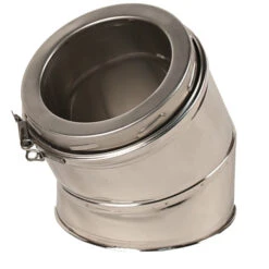 6 Inch (150mm) Twin Wall 30 Degree Bend Inc Locking Band(6 Inch Twin Wall 30 Degree Bend)