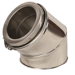 6 Inch (150mm) Twin Wall 45 Degree Bend Inc Locking Band(6 Inch 150mm Twin Wall 45 Degree Bend Inc Locking Band)