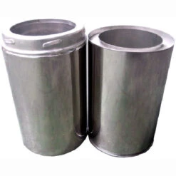 5 Inch (125mm)Twin Wall Adjustable Flue Pipe 300-500mm Inc Locking Band(5 Inch Twin Wall Adjustable Pipe 300 500mm)