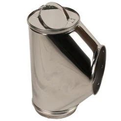 5 Inch (125mm)Twin Wall 90 Degree Tee (with Plug) Inc Locking Band(5 Inch Twin Wall 90 Degree Tee With Plug)