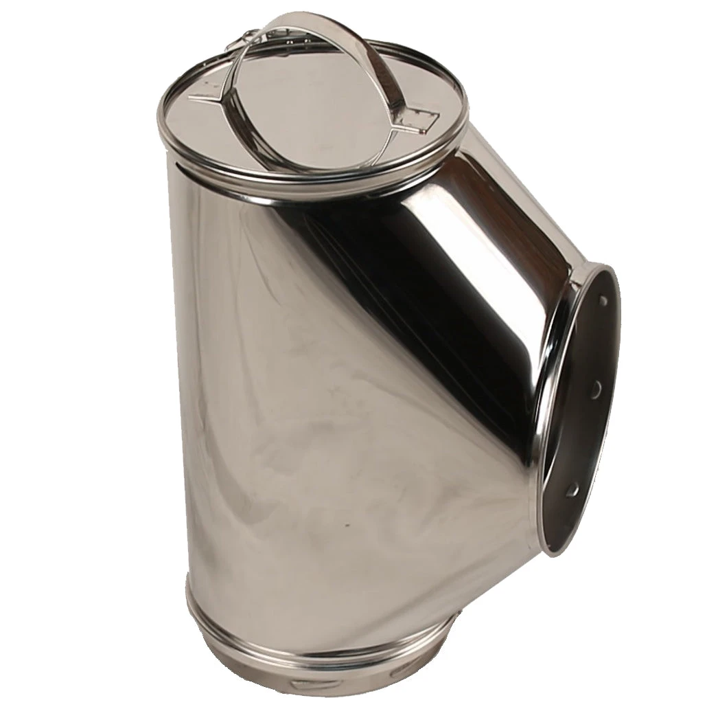 6 Inch (150mm) Twin Wall 90 Degree Tee (with Plug) Inc Locking Band(6 Inch Twin Wall 90 Degree Tee With Plug) 1 6 Inch (150mm) Twin Wall 90 Degree Tee (with Plug) Inc Locking Band(6 Inch Twin Wall 90 Degree Tee With Plug)