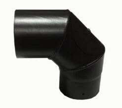 6 Inch 90 Degree Black Flue Elbow With Door(6 Inch 90 Degree Black Flue Elbow With Door)