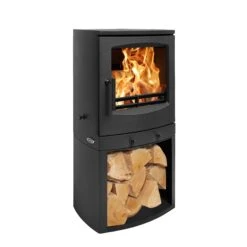 Mazona Eco Crewe 5kW Stove, Multifuel, Woodburning, Log Store, Freestanding, Eco Design Approved, Defra Approved(Mazona Eco Crewe 5kw Log Store Multifuel Woodburning Stove)