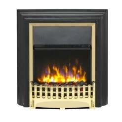 Dimplex Kingsley Deluxe 2kW Electric Inset Stove Brass, Optiflame(Dimplex Kingsley Deluxe 2kw Electric Inset Stove) -Cheap Arizona Shop DimplexKingsleyDeluxeBrassOptiflameCoalSolusHeadOn