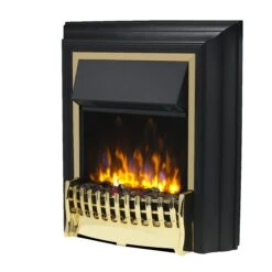 Dimplex Kingsley Deluxe 2kW Electric Inset Stove Brass, Optiflame(Dimplex Kingsley Deluxe 2kw Electric Inset Stove) -Cheap Arizona Shop DimplexKingsleyDeluxeBrassOptiflameCoalSolusLHS