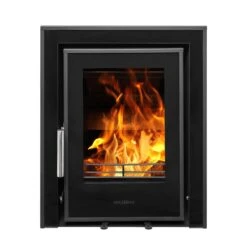 Mazona Clovelly 400 5kW 3 Sided Glass Trim Stove, Multifuel, Woodburning, Cassette, Inset, Eco Design Approved, Defra Approved(Mazona Clovelly 400 Cassette Stove)