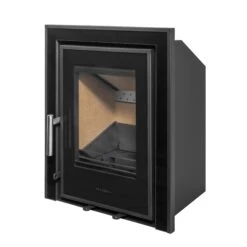 Mazona Clovelly 400 5kW 3 Sided Glass Trim Stove, Multifuel, Woodburning, Cassette, Inset, Eco Design Approved, Defra Approved(Mazona Clovelly 400 Cassette Stove) -Cheap Arizona Shop Kinsale400Angle6