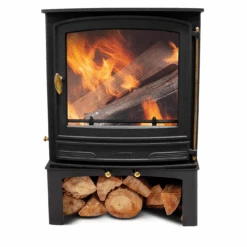 Mazona Warwick Widescreen 5kW Multifuel Woodburning Stove, With Log Store, Freestanding, Eco Design Approved, Defra Approved(Copy Of Mazona Warwick Widescreen 5kw)