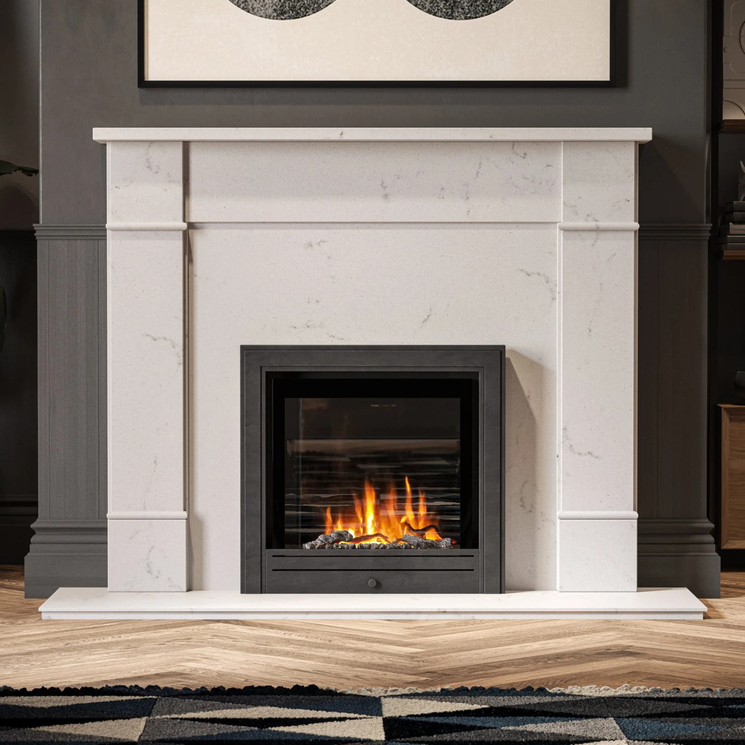 Ezee Glow Pulse Widescreen Black Inset Electric Fire With Metal Trim(Ezee Glow Pulse Widescreen Optional Metal Trim) 8 Ezee Glow Pulse Widescreen Black Inset Electric Fire With Metal Trim(Ezee Glow Pulse Widescreen Optional Metal Trim) - Image 8