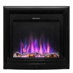 Ezee Glow Pulse Widescreen Black Inset Electric Fire With Nickel Trim(Ezee Glow Pulse Widescreen Black Inset Electric Fire With Nickel Trim) -Cheap Arizona Shop PulseWidescreenNickel1