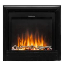 Ezee Glow Pulse Widescreen Black Inset Electric Fire With Nickel Trim(Ezee Glow Pulse Widescreen Black Inset Electric Fire With Nickel Trim)