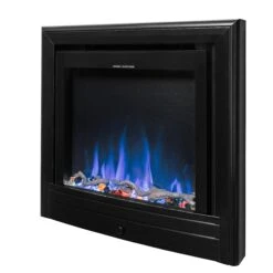 Ezee Glow Pulse Widescreen Black Inset Electric Fire With Nickel Trim(Ezee Glow Pulse Widescreen Black Inset Electric Fire With Nickel Trim) -Cheap Arizona Shop PulseWidescreenNickel4