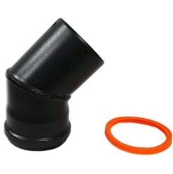 3 Inch 45 Degree Enamel Flue Bend Plain-black(3 45 Enamel Flue Bend Plain Black)