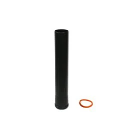 0.5 Metre Straight 3 Inch Plain Black Flue Section(0 33 Metre Straight 3 Inch Plain Black Flue Section)