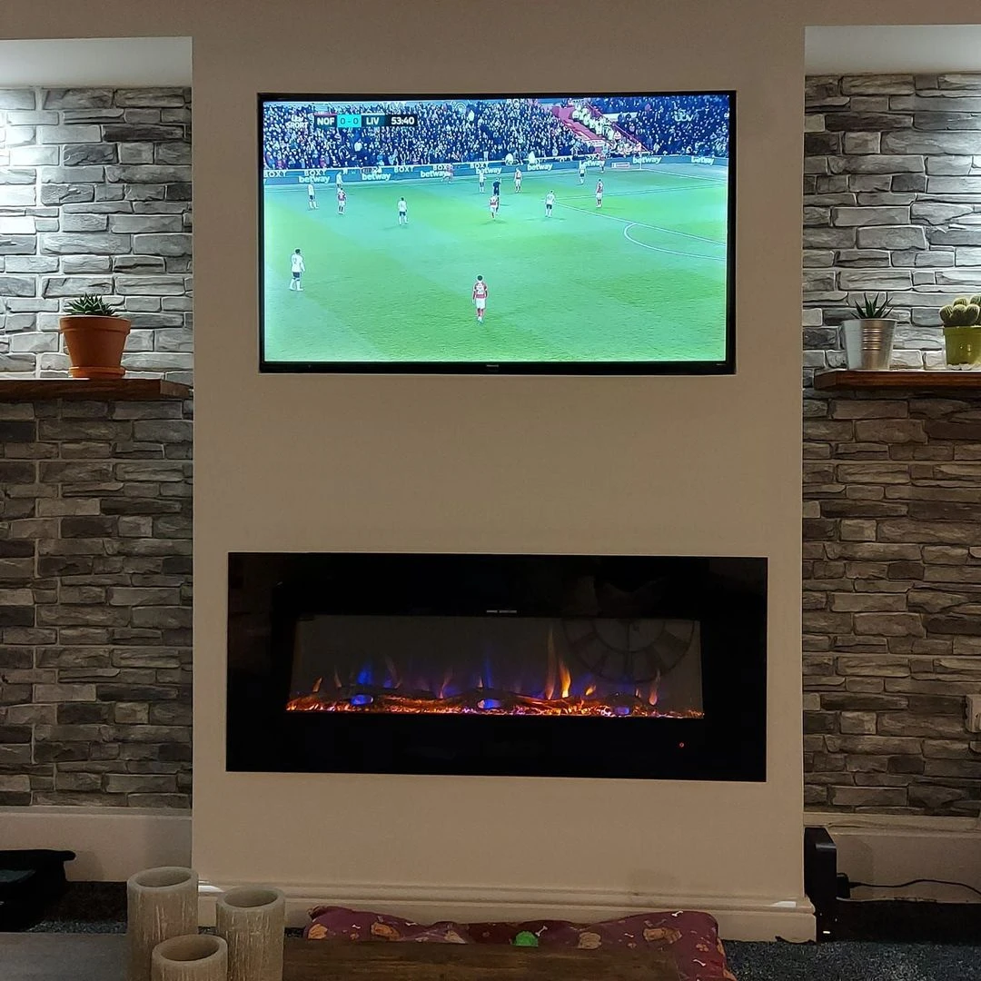 Ezee Glow Zara 50" Black Wall Mounted Or Recessed / Built In Electric Fire(Ezee Glow Zara Black Wall Mounted Or Recessed Built In Electric Fire) 1 Ezee Glow Zara 50" Black Wall Mounted Or Recessed / Built In Electric Fire(Ezee Glow Zara Black Wall Mounted Or Recessed Built In Electric Fire)