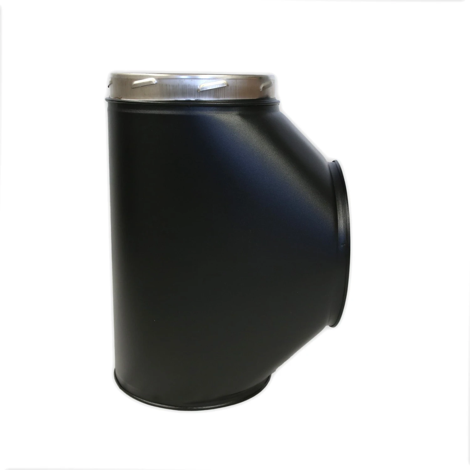 6 Inch (150mm)Black Twin Wall 90 Degree Tee (with Plug) Inc Locking Band(6 Inch Black Twin Wall 45 Degree Tee With Plug 1) 1 6 Inch (150mm)Black Twin Wall 90 Degree Tee (with Plug) Inc Locking Band(6 Inch Black Twin Wall 45 Degree Tee With Plug 1)