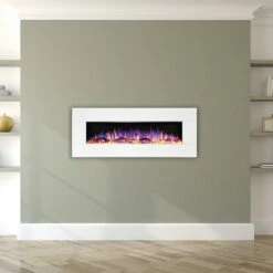 Ezee Glow Zara 50" White Wall Mounted Or Recessed / Built In Electric Fire(Ezee Glow Zara 50 White Wall Mounted Or Recessed Built In Electric Fire) -Cheap Arizona Shop TheZaraWhite