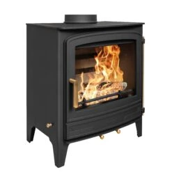 Mazona Warwick 10kW Multifuel Woodburning Stove, Freestanding, Eco Design Approved, Defra Approved(Mazona Warwick 10kw Multifuel Woodburning Stove Freestanding Eco Design Approved Defra Approved) -Cheap Arizona Shop Wicklow10Anglewithflame