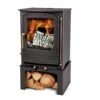 Mazona Warwick 5kW Multifuel Woodburning Stove, With Log Store, Freestanding, Eco Design Approved, Defra Approved(Mazona Warwick Eco 5kw Stove Log Store)