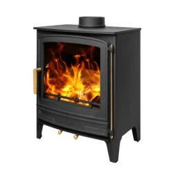 Mazona Warwick 8 KW Multifuel Woodburning Stove, Freestanding, Eco Design Approved, Defra Approved(Mazona Warwick 8 Kw Ecodesign Ready Multi Fuel Wood Burning Stove) -Cheap Arizona Shop Wicklow 8 Angle 3