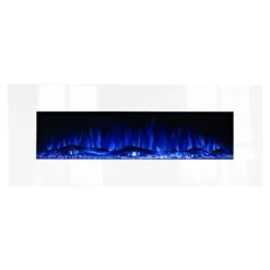 Ezee Glow Zara 50" White Wall Mounted Or Recessed / Built In Electric Fire(Ezee Glow Zara 50 White Wall Mounted Or Recessed Built In Electric Fire) -Cheap Arizona Shop Zara 50 Blue Flame No BG