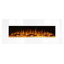 Ezee Glow Zara 50" White Wall Mounted Or Recessed / Built In Electric Fire(Ezee Glow Zara 50 White Wall Mounted Or Recessed Built In Electric Fire) -Cheap Arizona Shop Zara 50 White Glass
