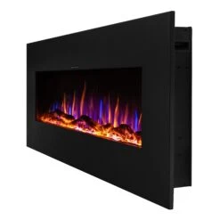 Ezee Glow XL Zara 72" Metal Frame Wall Mounted Or Recessed / Built In Electric Fire(Ezee Glow Xl Zara 72 Metal Frame Wall Mounted Or Recessed Built In Electric Fire) -Cheap Arizona Shop Zara Metal Side 1