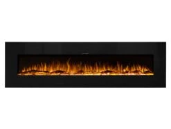 Ezee Glow XL Zara 72"Black Wall Mounted Or Recessed / Built In Electric Fire(Ezee Glow Zara Xl Black Wall Mounted Or Recessed Built In Electric Fire) -Cheap Arizona Shop Zara XL Black Gloss