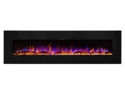 Ezee Glow XL Zara 72"Black Wall Mounted Or Recessed / Built In Electric Fire(Ezee Glow Zara Xl Black Wall Mounted Or Recessed Built In Electric Fire) -Cheap Arizona Shop Zara XL Black Multi Flame Gloss