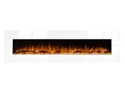 Ezee Glow XL Zara 72" White Wall Mounted Or Recessed / Built In Electric Fire(Ezee Glow Zara 72 Xl Black Wall Mounted Or Recessed Built In Electric Fire) -Cheap Arizona Shop Zara XL White Orange Flame No BG