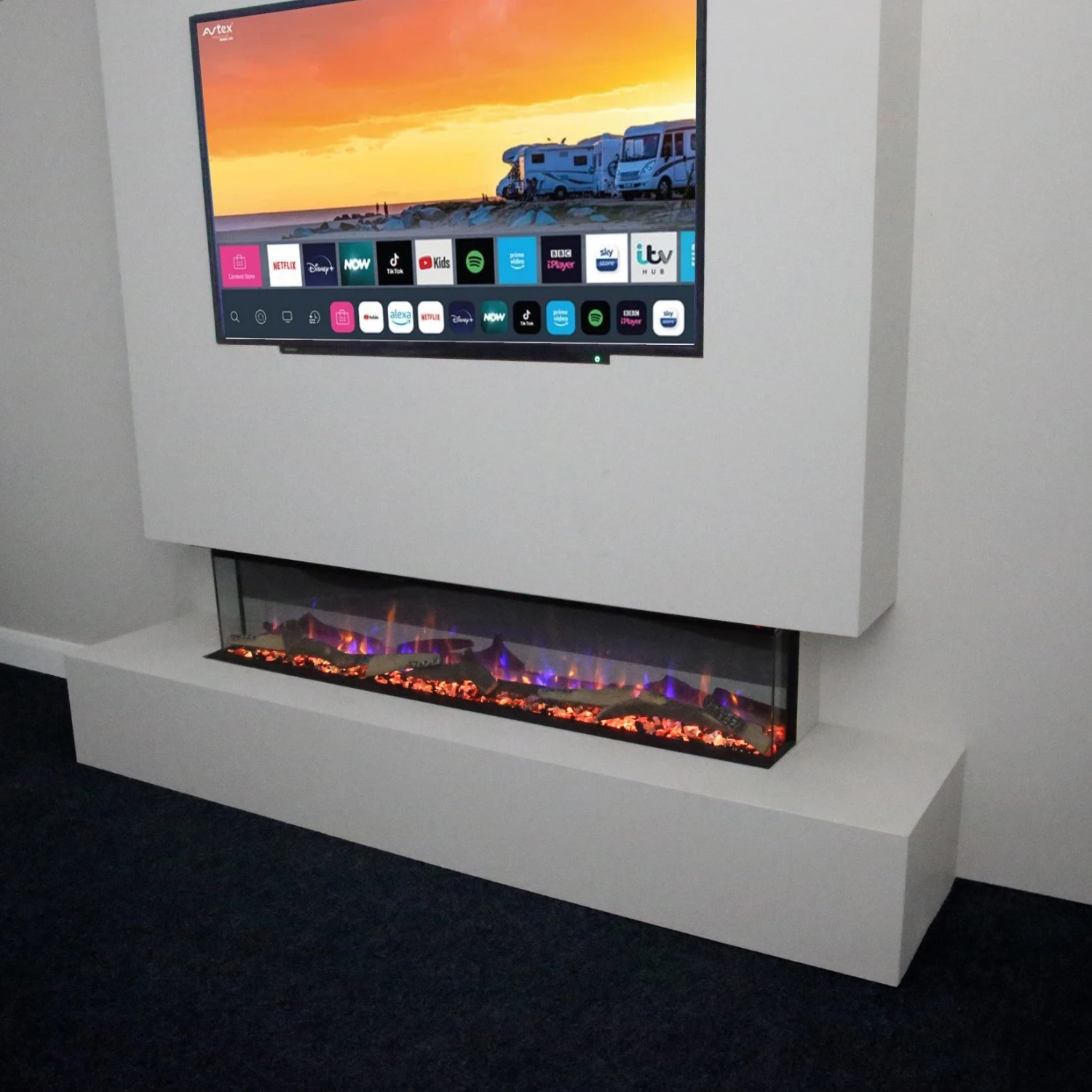 Ezee Glow 60'' Celestial Built-In Media Wall Electric Fire(Ezee Glow 60 Celestial Built In Electric Fire) 2 Ezee Glow 60'' Celestial Built-In Media Wall Electric Fire(Ezee Glow 60 Celestial Built In Electric Fire) - Image 2