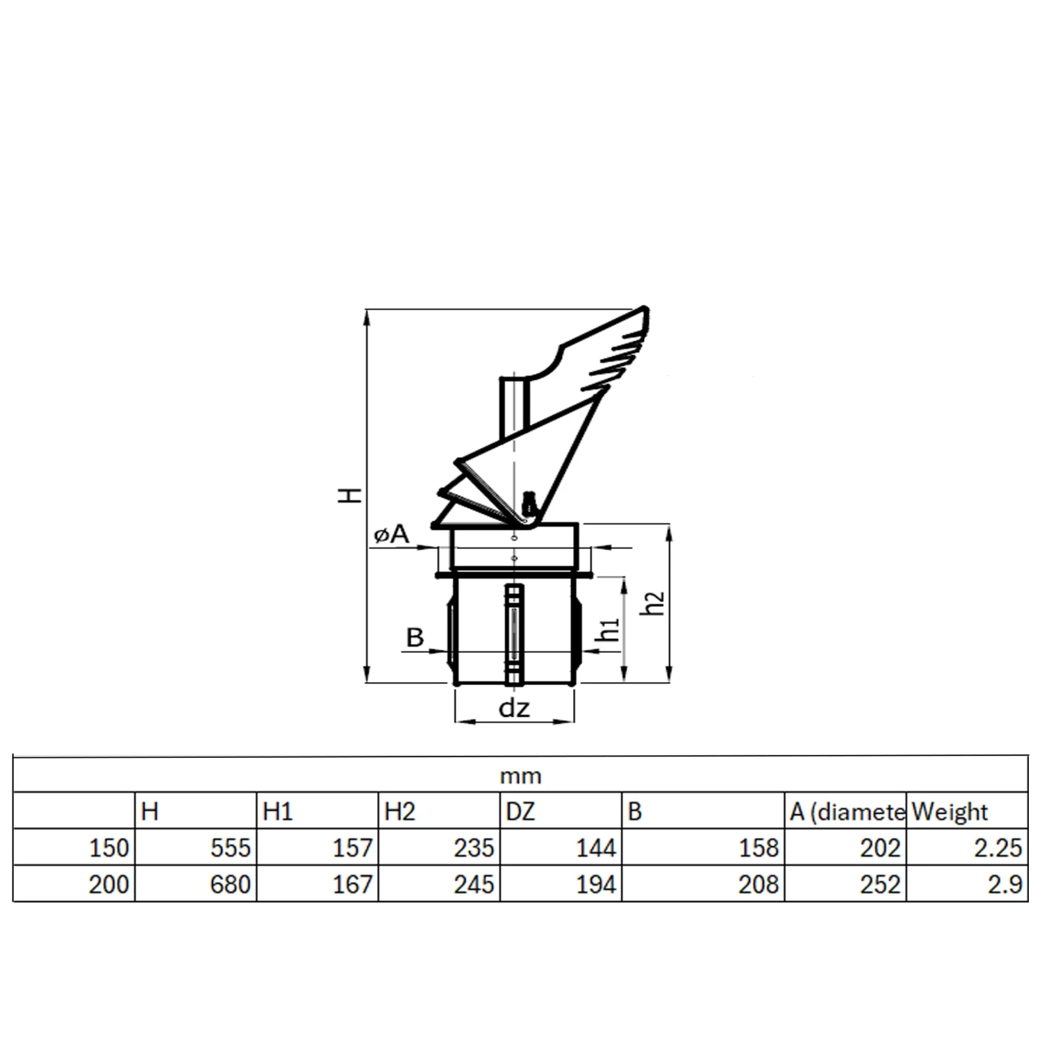Rotowent 200mm Dragon Chimney Cowl Powder Black(Rotowent 200mm Dragon Chimney Cowl Powder Black 1) 2 Rotowent 200mm Dragon Chimney Cowl Powder Black(Rotowent 200mm Dragon Chimney Cowl Powder Black 1) - Image 2