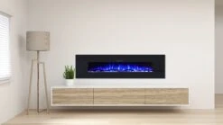 Ezee Glow Grand Zara 60" Black Wall Mounted Or Recessed / Built In Electric Fire(Ezee Glow Grand Zara Black Wall Mounted Or Recessed Built In Electric Fire) -Cheap Arizona Shop grand zara blue edited 1