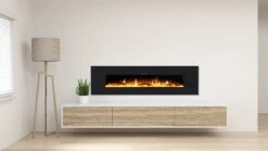 Ezee Glow Grand Zara 60" Black Wall Mounted Or Recessed / Built In Electric Fire(Ezee Glow Grand Zara Black Wall Mounted Or Recessed Built In Electric Fire) -Cheap Arizona Shop grand zara orange flame