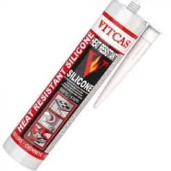 Vitcas Heat Resistant Silicone 310ml Black(Heatmate High Temp Silicone Sealant Cartridge)