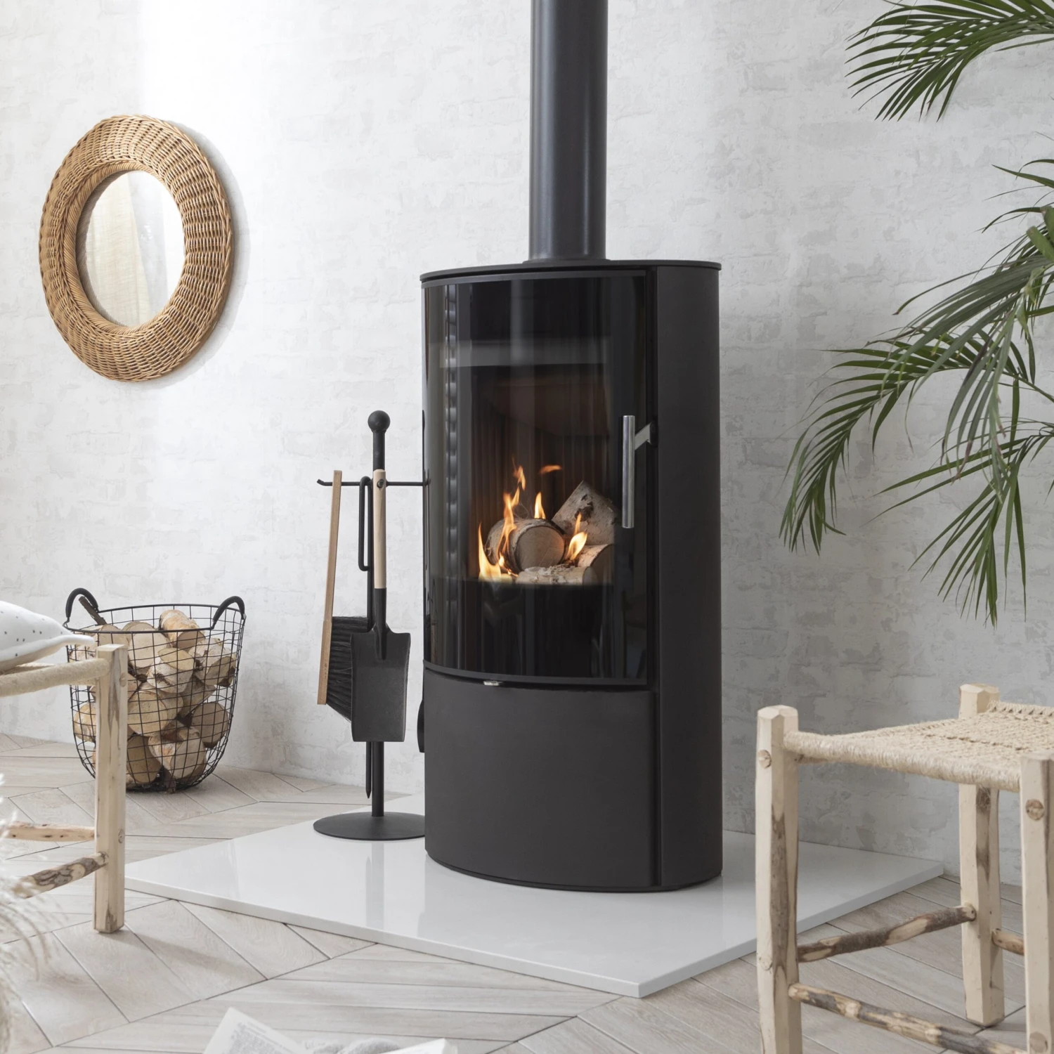 Arada Lagom 4 KW Black Steel Wood Burning Stove(Arada Lagom 4kw Steel Woodburning Stove Black) 3 Arada Lagom 4 KW Black Steel Wood Burning Stove(Arada Lagom 4kw Steel Woodburning Stove Black) - Image 3