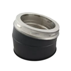 6 Inch (150mm)Black Twin Wall 15 Degree Bend Inc Locking Band(6 Inch Black Twin Wall 45 Degree Bend 1)