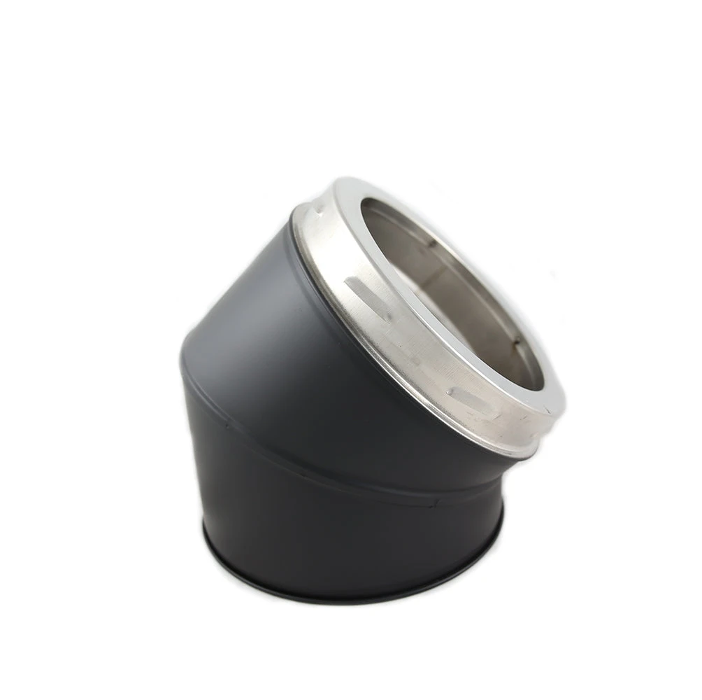 5 Inch (125mm) Black Twin Wall 45 Degree Bend Inc Locking Band(5 Inch Black Twin Wall 45 Degree Bend) 1 5 Inch (125mm) Black Twin Wall 45 Degree Bend Inc Locking Band(5 Inch Black Twin Wall 45 Degree Bend)