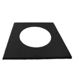 5 Inch (125mm) Black Twin Wall Flat Ceiling / Wall Plate(5 Inch Black Twin Wall Flat Ceiling Wall Plate)