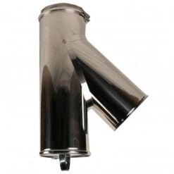 5 Inch (125mm) Twin Wall 45 Degree Tee (with Plug) Inc Locking Band(5 Inch Twin Wall 45 Degree Tee With Plug)