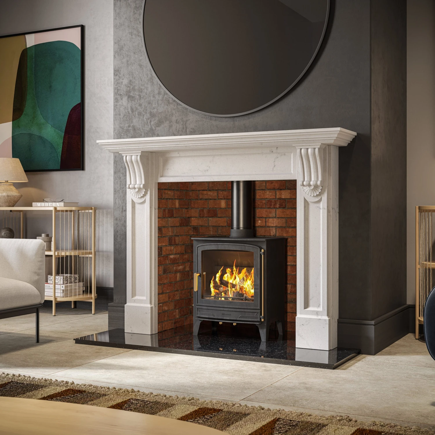 Mazona Warwick Widescreen 5kW Multifuel Woodburning Stove, Freestanding, Eco Design Approved, Defra Approved(Mazona Warwick Widescreen 5kw) 5 Mazona Warwick Widescreen 5kW Multifuel Woodburning Stove, Freestanding, Eco Design Approved, Defra Approved(Mazona Warwick Widescreen 5kw) - Image 5