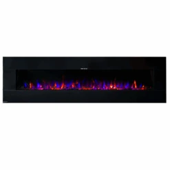Ezee Glow XL Zara 72"Black Wall Mounted Or Recessed / Built In Electric Fire(Ezee Glow Zara Xl Black Wall Mounted Or Recessed Built In Electric Fire) -Cheap Arizona Shop zara xl stones resize