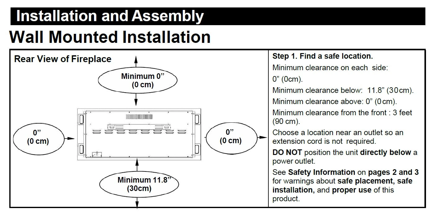 Ezee Glow Zara 50" Black Wall Mounted Or Recessed / Built In Electric Fire(Ezee Glow Zara Black Wall Mounted Or Recessed Built In Electric Fire) 14 Ezee Glow Zara 50" Black Wall Mounted Or Recessed / Built In Electric Fire(Ezee Glow Zara Black Wall Mounted Or Recessed Built In Electric Fire) - Image 14