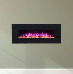 Ezee Glow Zara 50" Black Wall Mounted Or Recessed / Built In Electric Fire(Ezee Glow Zara Black Wall Mounted Or Recessed Built In Electric Fire) 24 Ezee Glow Zara 50" Black Wall Mounted Or Recessed / Built In Electric Fire(Ezee Glow Zara Black Wall Mounted Or Recessed Built In Electric Fire) -Cheap Arizona Shop zara close up